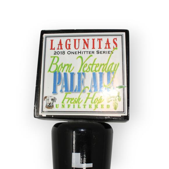 Lagunitas Born Yesterday Pale Ale Craft Draft Beer Tap Handle 2018 OneHitter - Picture 4 of 10